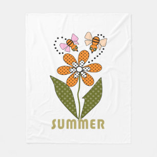 Bienen Liebe Sommer und ich auch Fleecedecke
