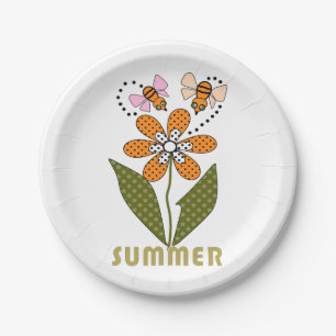 Bienen Liebe Sommer und ich auch Pappteller