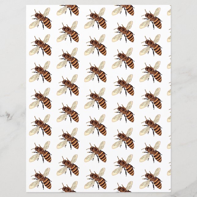 Bienen-Muster-SchabLon-Papier (Vorderseite)