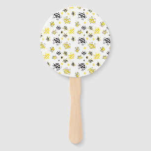 Bienen Muster Sketch Hand Fan - Vintage Honigbiene Fächer