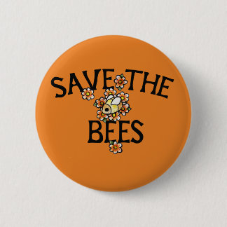 Bienen Niedliche Imker Bienenart gerettet Button