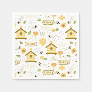 Bienen-Papier-Servietten, Honeybee-Baby-Party Serviette