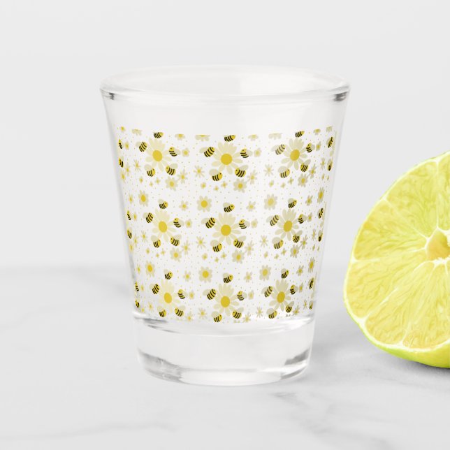 Bienen Schnapsglas (Vorderseite)