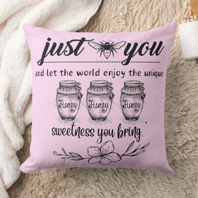 Bienen Sie und lass der Welt Ihre Süße durch Kissen (Decke)
