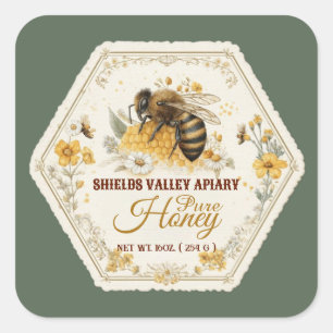 Bienen-Siegel für Reiner Honig Aufkleber