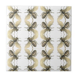 Bienen Streifen Brown Gold | KERAMIK Fliese
