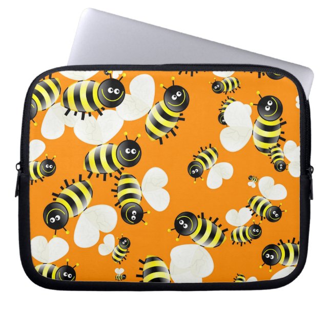 Bienen-Tapete Laptopschutzhülle (Vorderseite)