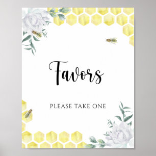 Bienen-Thema-Hochzeit - Geschenke, bitte nehmen Si Poster