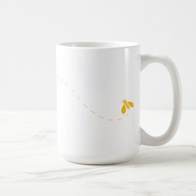 Bienen-u. Bienenwaben-Tasse Kaffeetasse (Rechts)