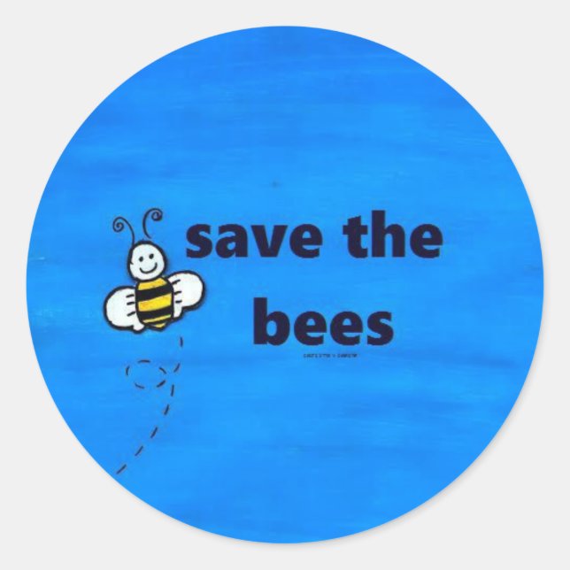 Bienen um Aufkleber gerettet (Vorderseite)