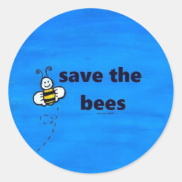 Bienen um Aufkleber gerettet
