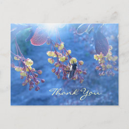 Bienen-und Berberis-Blumen Postkarte