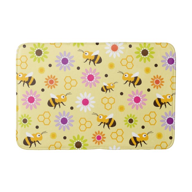 Bienen und Blume Badematte (Vorderseite)