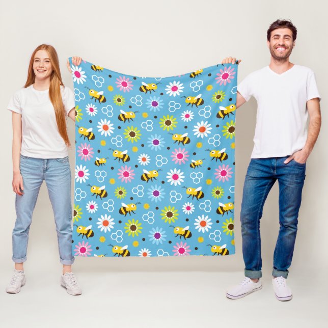 Bienen und Blume Fleecedecke (Beispiel)