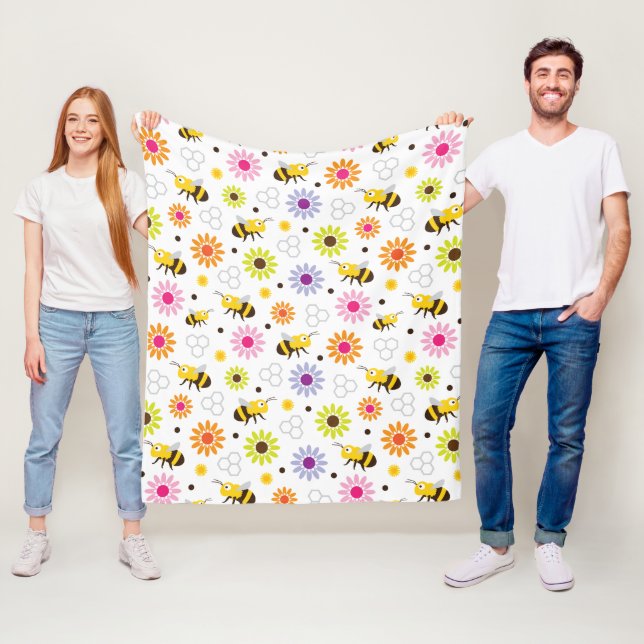 Bienen und Blume Fleecedecke (Beispiel)