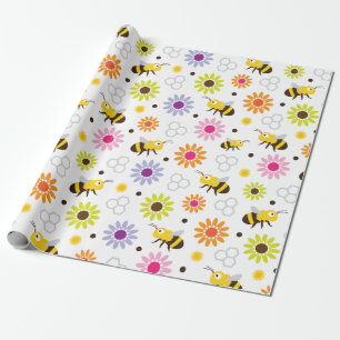 Bienen und Blume Geschenkpapier