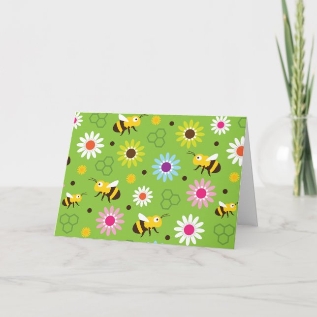 Bienen und Blume Karte (Vorderseite)
