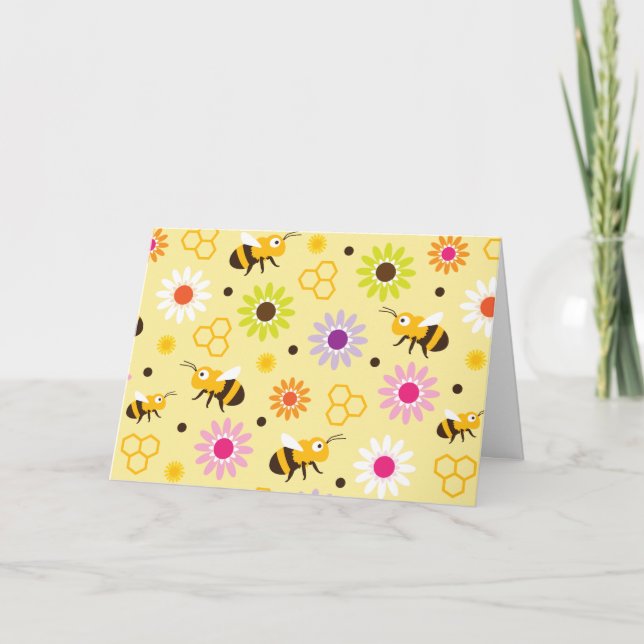 Bienen und Blume Karte (Vorderseite)