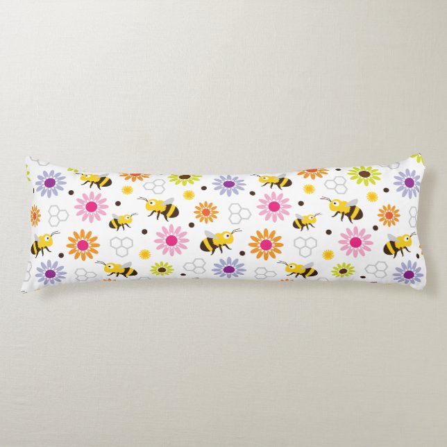 Bienen und Blume Seitenschläferkissen (Vorderseite)