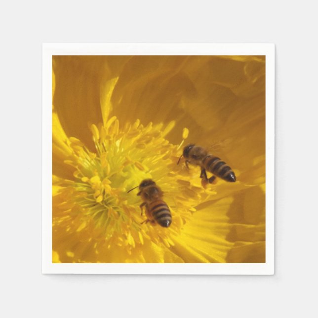 Bienen und Blume Serviette (Vorderseite)