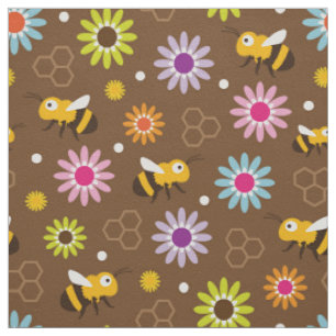 Bienen und Blume Stoff