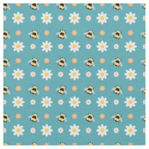 Bienen und Blume Stoff