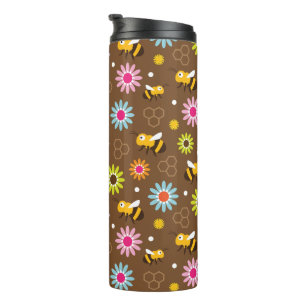 Bienen und Blume Thermosbecher