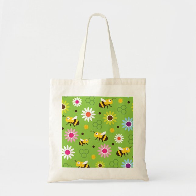 Bienen und Blume Tragetasche (Vorne)