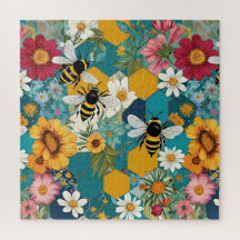 Bienen und Blumen Biene Blumenmuster