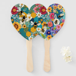 Bienen und Blumen Biene Blumenmuster Fächer