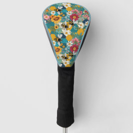 Bienen und Blumen Biene Blumenmuster Golf Headcover