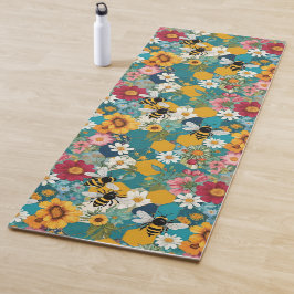 Bienen und Blumen Bienen-Blumen-Muster Yogamatte