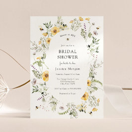 Bienen und Brautparty der delikaten Wildblume Einladung