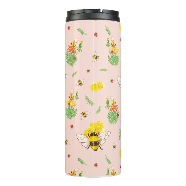 Bienen und Glückskäfer  Thermosbecher (Rückseite)