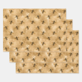 Bienen und Goldwabenkraub Geschenkpapier Set