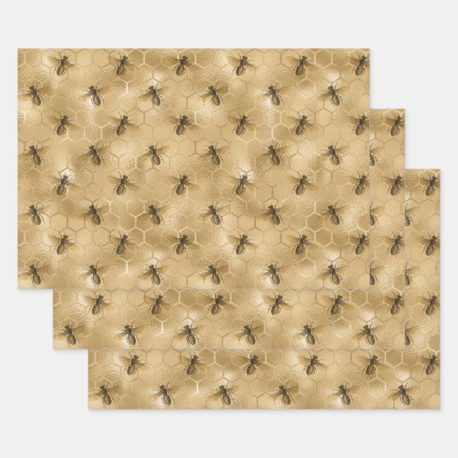 Bienen und Goldwabenkraub Geschenkpapier Set (Set)