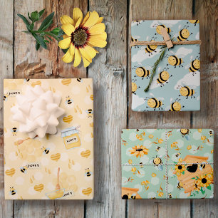 Bienen und Honig Niedliche Wrapping Paper Sheets S Geschenkpapier Set