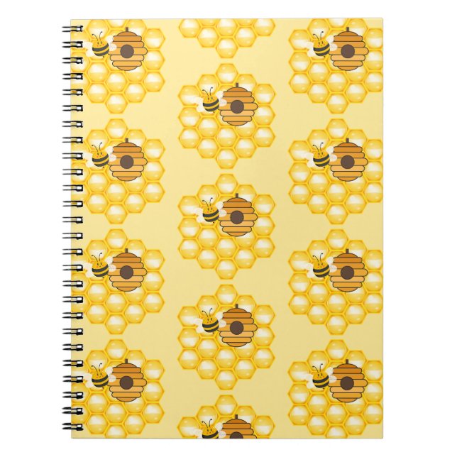 Bienen und Honigwabe Notizblock (Vorderseite)