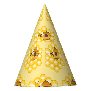 Bienen und Honigwabe Partyhütchen