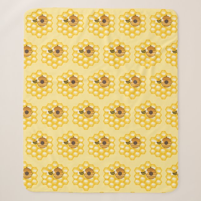 Bienen und Honigwabe Sherpadecke (Vorderseite)