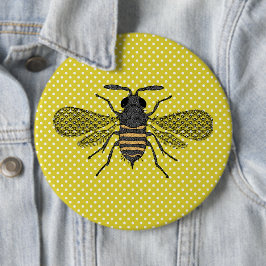 Bienen und Honigwaben - die Bienen Gerettet Button