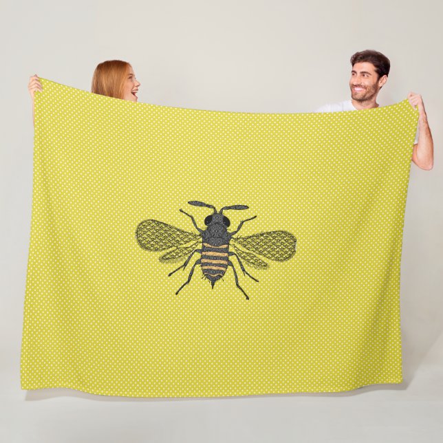 Bienen und Honigwaben - die Bienen Gerettet Fleecedecke (Beispiel)