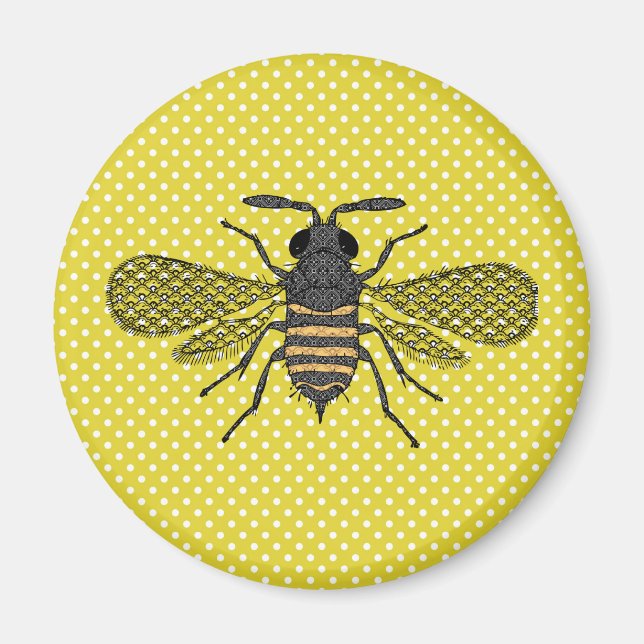 Bienen und Honigwaben - die Bienen Gerettet Magnet (Vorne)