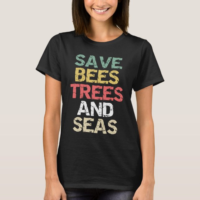 Bienen und Klimaschutz im Meer gerettet T-Shirt (Vorderseite)