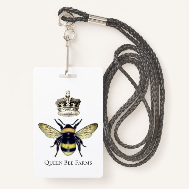 Bienen und Kronen Ausweis (Vorderseite mit Schlüsselband)
