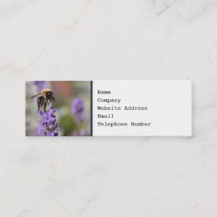 Bienen-und Lavendel-Blumen Mini Visitenkarte