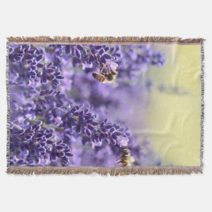 Bienen und Lavendelwirbel Decke