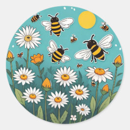 Bienen und Milcherzeugnisse Runder Aufkleber