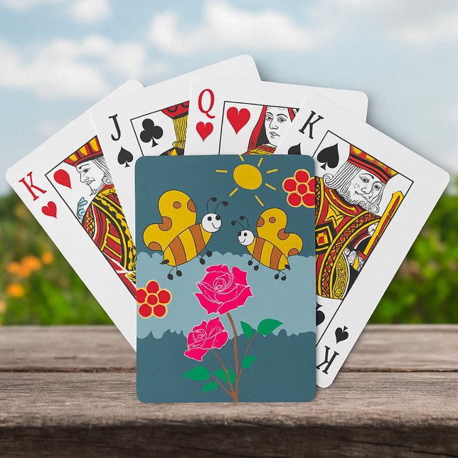 Bienen und Rose Blumengarten Spielkarten (Von Creator hochgeladen)