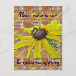 Bienen und Schwarzes Mit Augen Susan Housewarming Einladungspostkarte